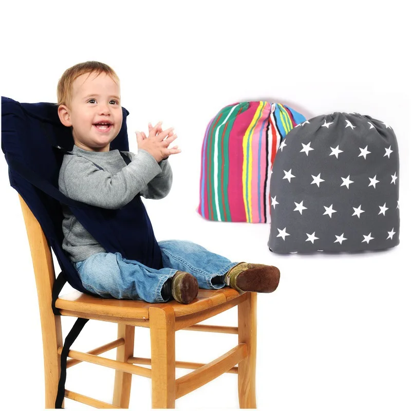 Kids Chair Baby Travel Foldable Washable Chair Portable Infant Dining High Dining Cover Seat Safety Belt Baby Care Accessories
