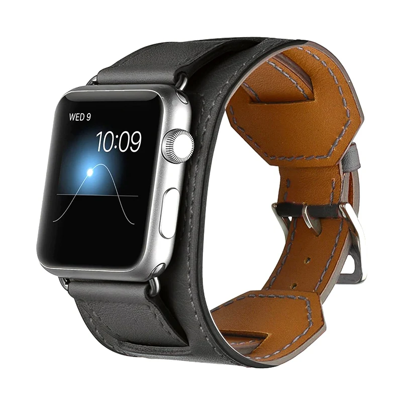 Ремешок из натуральной кожи для iwatch 38 мм 40 42 44 Регулируемый магнитный браслет Apple