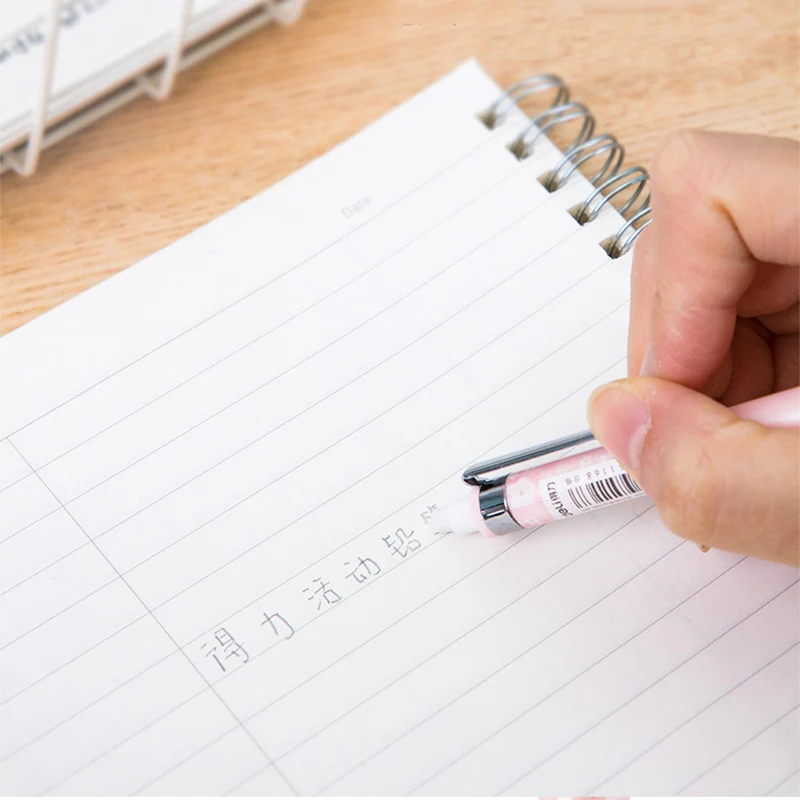 

1 Set Cute Cherry Blossoms Mechanical Pencil Kawaii Press Automatic Pencil With Pencil Lead For Kids Gifts School Stationery