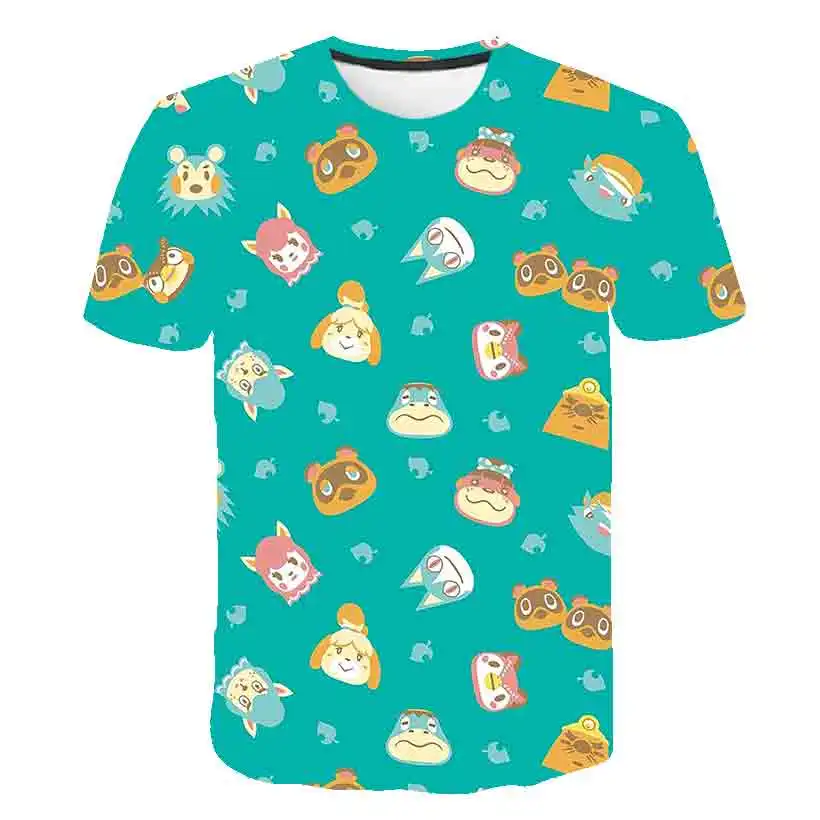 

Summer Animal Crossing high quality T Shirts 3D boys fashion Hip-hop girl T-Shirt Tees Short Sleeve Cartoon Clothing hot sell