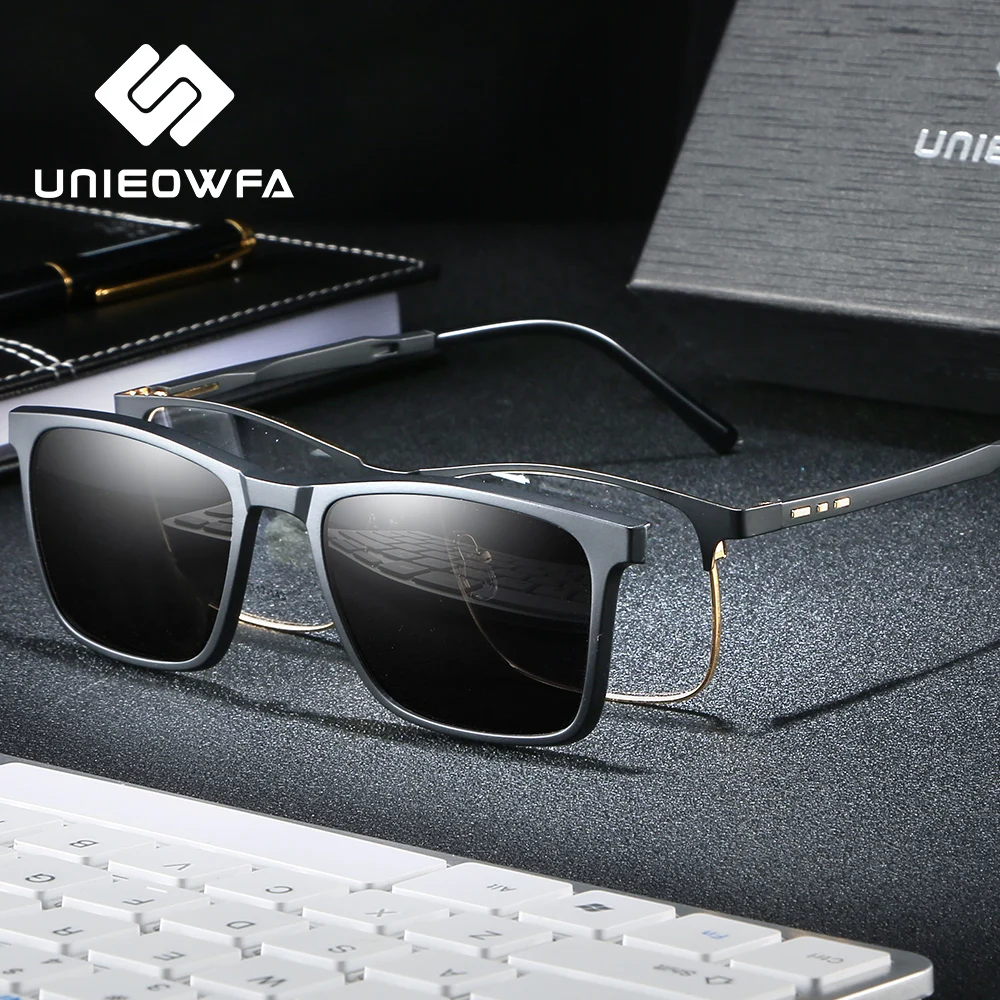 Оправа для очков Мужская квадратная оптическая поляризационная магнитная