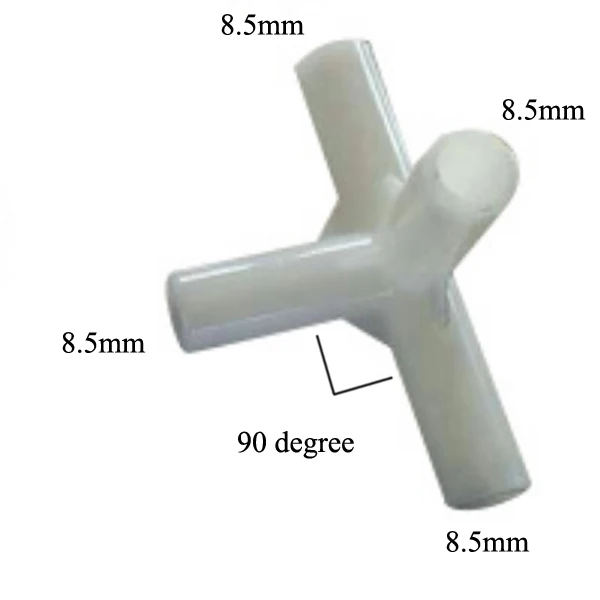 8.5mm four ways Малый размер соединитель шкаф фитинги DIY вечерние принадлежности, игровая комната/домашнее животное поддержка, детское шарнирное соединение для палаток 20 шт./лот - Цвет: 8.5mm four ways