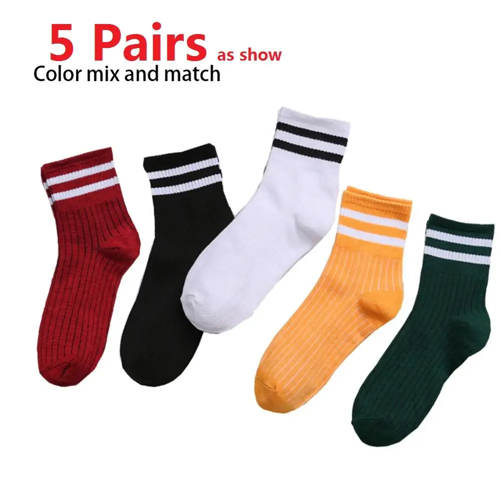 5 Pairs as show 20 шт. = 10 пар/лот, весенне-летние женские короткие носки из хлопка, короткие носки с низким вырезом, невидимые дышащие однотонные носки-лодочки - Цвет: 5 Pairs as show