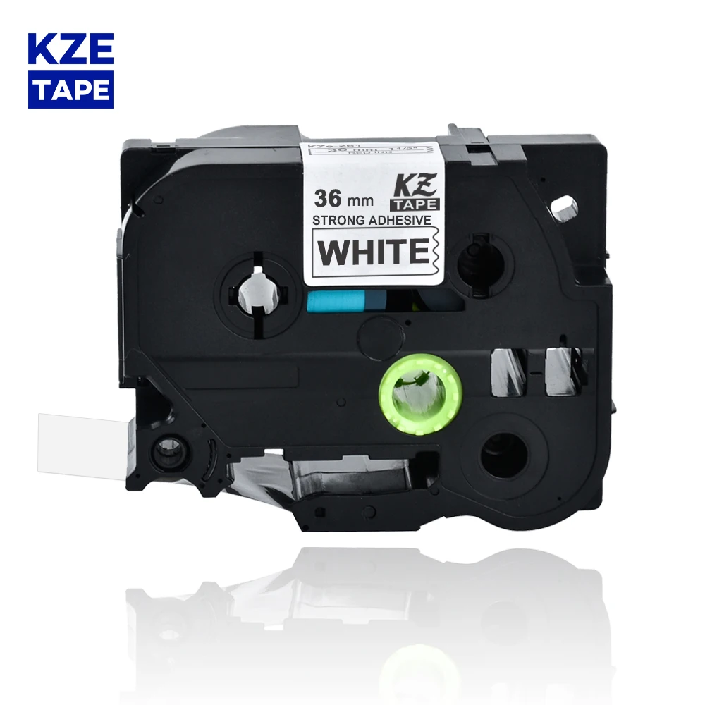 36mm TzeS261 Black on White Laminated Label Tape strong adhesive label tapes Tze-S261 Tze S261 tze s261 tze-s261 for P-touch PT