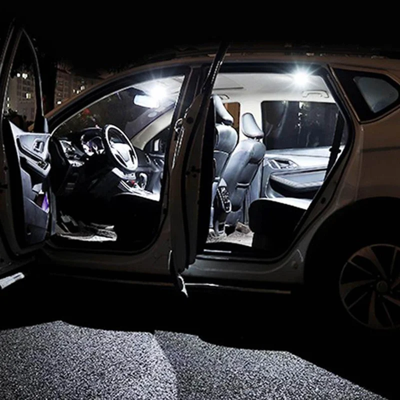 

4Pcs/Set 36MM Double Head LED Car Dome Lights C5W 3LED White Auto License Plate Light Bulb Automobile Refitting Reading Lamp