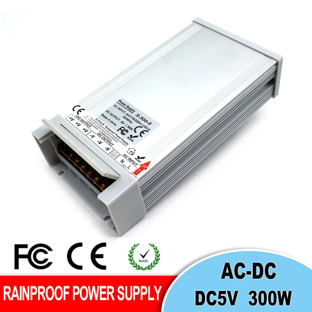 Непромокаемые DC12V 24V DC5V 300W 350W светильник ing трансформаторы переменного тока в