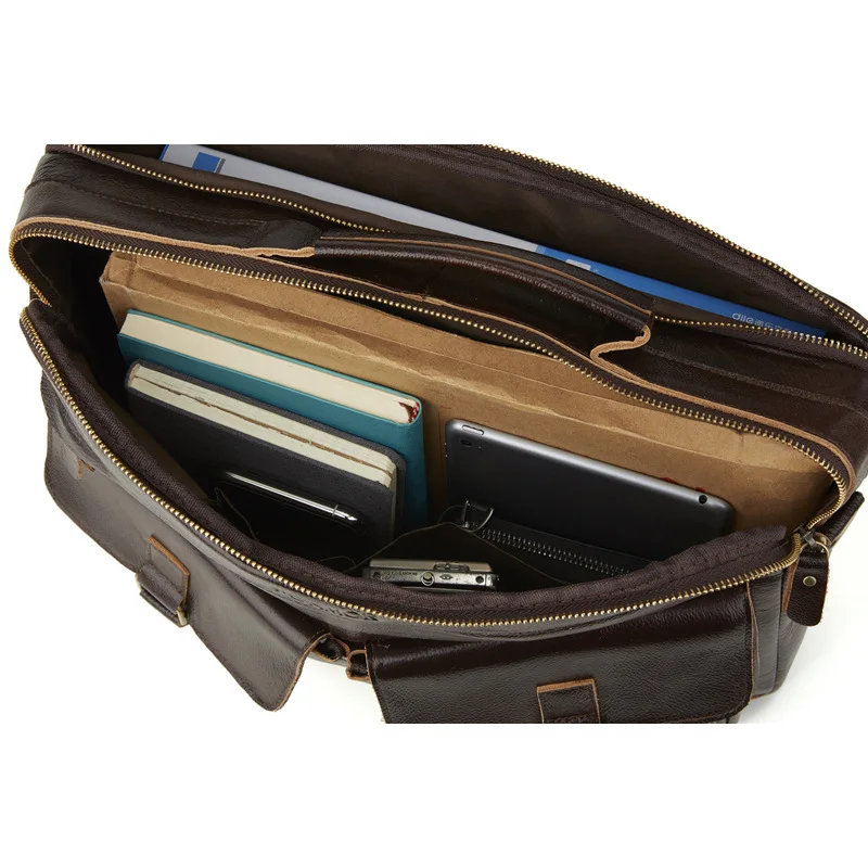 Брендовая Новинка 100% натуральная кожа сумка для ноутбука мужская деловая