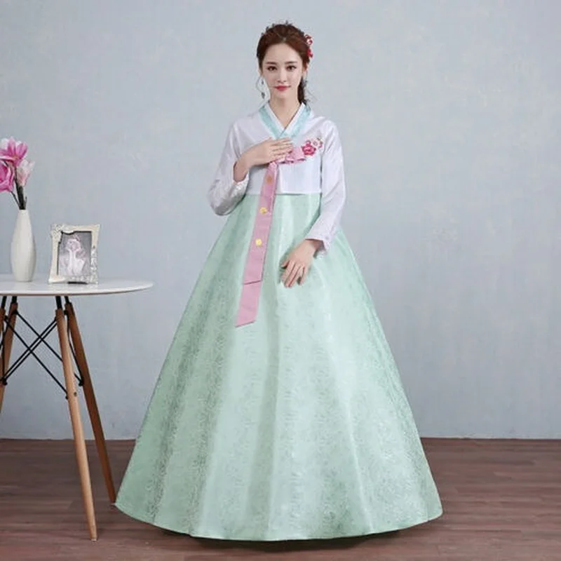 

Платье Hanbok, корейские женские традиционные стандартные костюмы Hanbok
