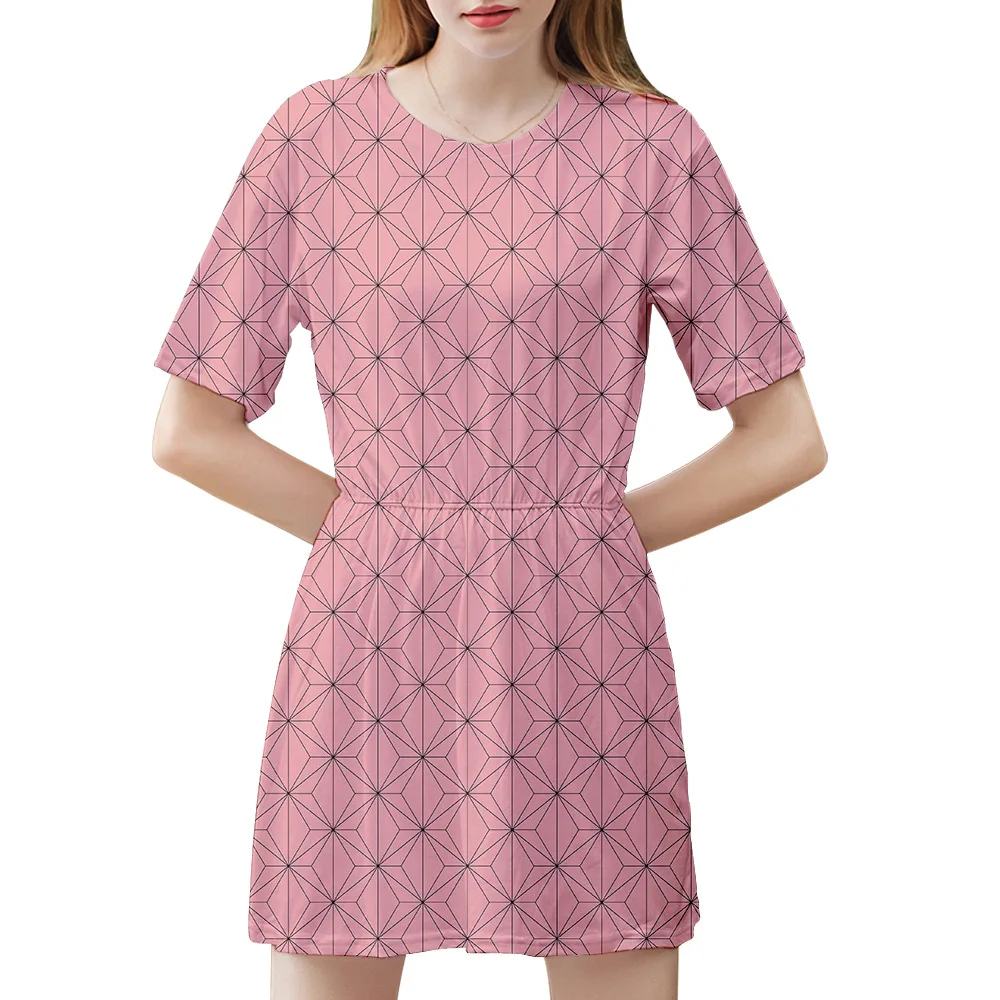 Demon Slayer: Kimetsu no Yaiba Kamado Nezuko dress cosplay costume Kochou Shinobu Iguro Obanai Party women Dresses pleated skirt |