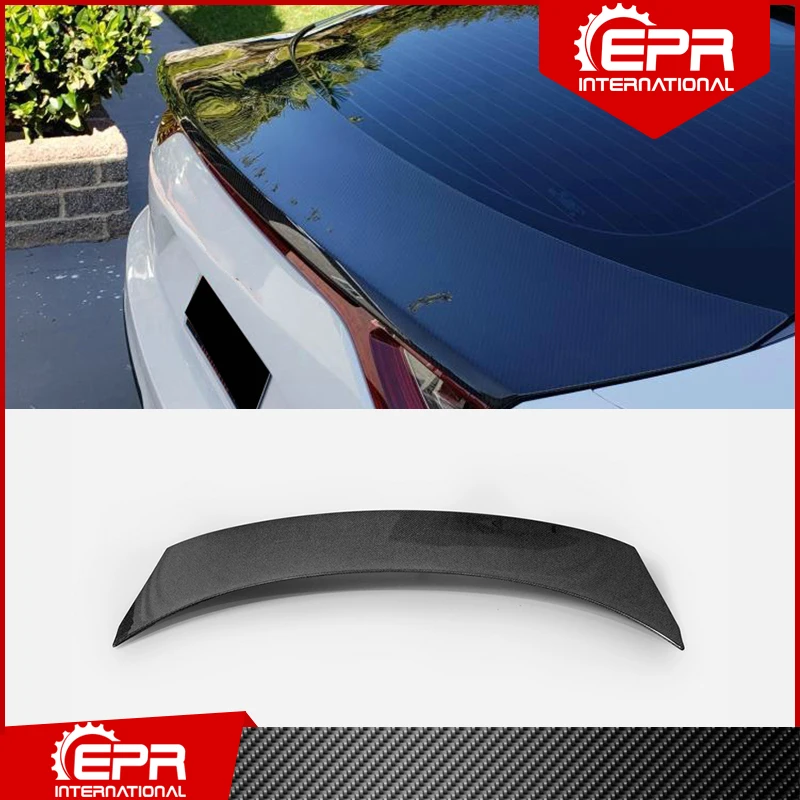 

For Kia Stinger OE Style Carbon Fiber Rear Spoiler Glossy Finish Trunk Wing Kit Fibre Bootlid Lip Drift Tuning Splitter Kit