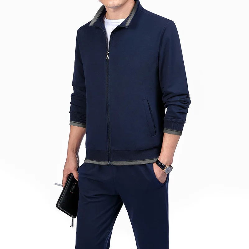 Spring Autumn Men's Sweatshirt Set Two-piece Set Loose Sportwear Suit Casual Wear Tracksuit Men Dad Suit Chandal Hombre