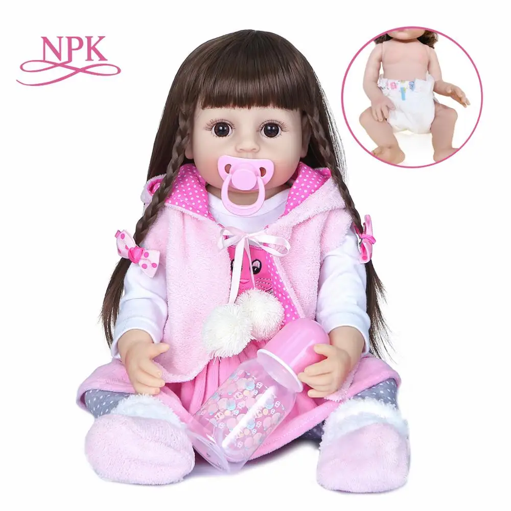 Кукла-младенец из силикона мягкая на ощупь 55 см | Игрушки и хобби