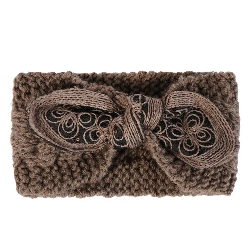 

New Stretch Women Winter Warmer Wide Band Wool Hairbands Knitted Crochet Headbands Turban Headwrap for Girl