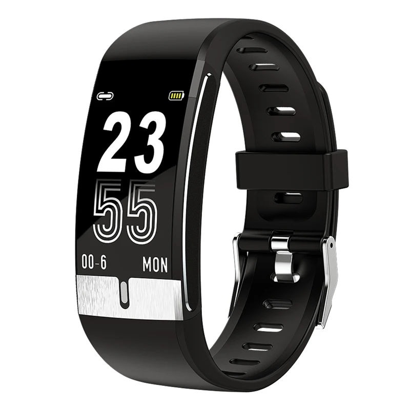 

E66 Fitness Tracker Bracelet Body Temperature Smart Bracelet Heart Rate Monitor Smart Watch Music Control Sport Band