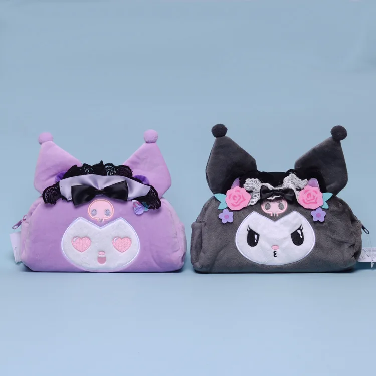 

Мультяшная плюшевая игрушка Kuromi, кошелек для монет, Детская кукла, косметичка, кавайная sanrio, плюшевая сумка, игрушки, прекрасные kuromi, космети...