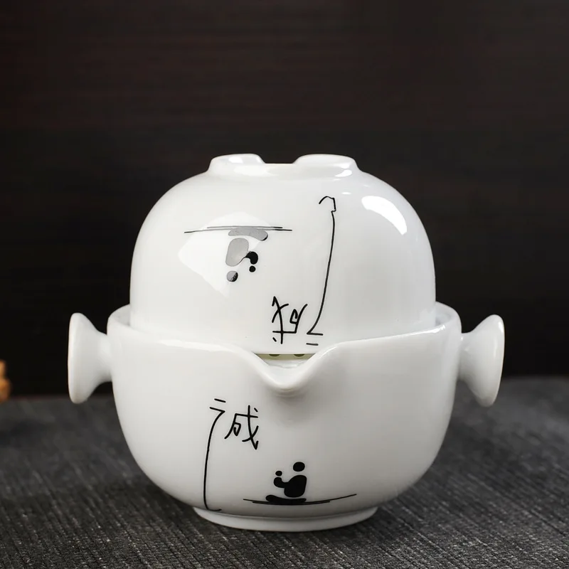 Керамический чайный набор включает в себя 1 горшок чашку высококачественный