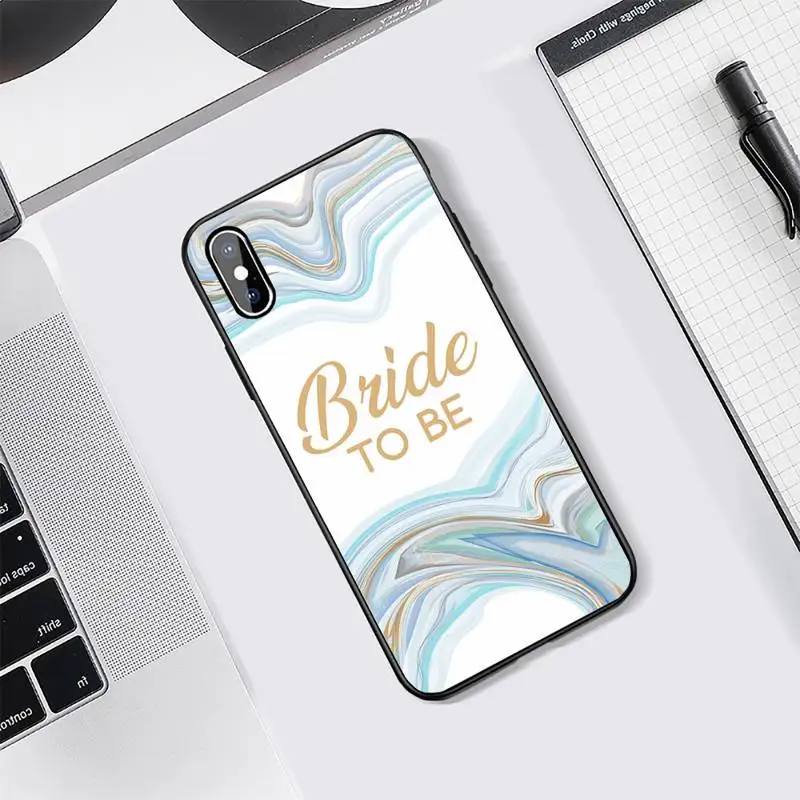 

Quotes Bride To Be Phone Case Tempered glass For iphone 5C 6 6S 7 8 plus X XS XR 11 PRO MAX