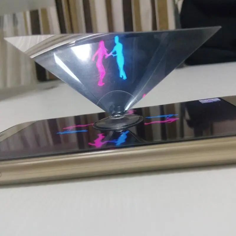 

4Pcs Universal 3D Holo Box Holographic Projector Smartphone Mobile Pyramid Showcase Tablet Phone Box Display Advertise Holo S7I8