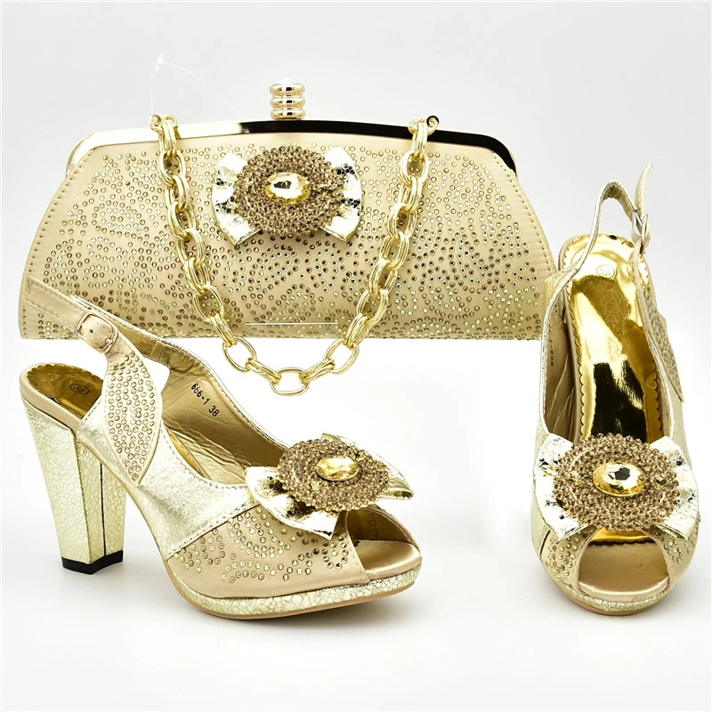 Итальянские туфли с подходящими сумками комплект из высококачественной обуви и