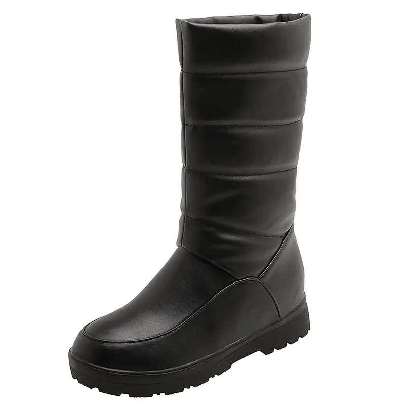 Женские Плиссированные ботинки Lloprost ke теплые плюшевые до середины икры на