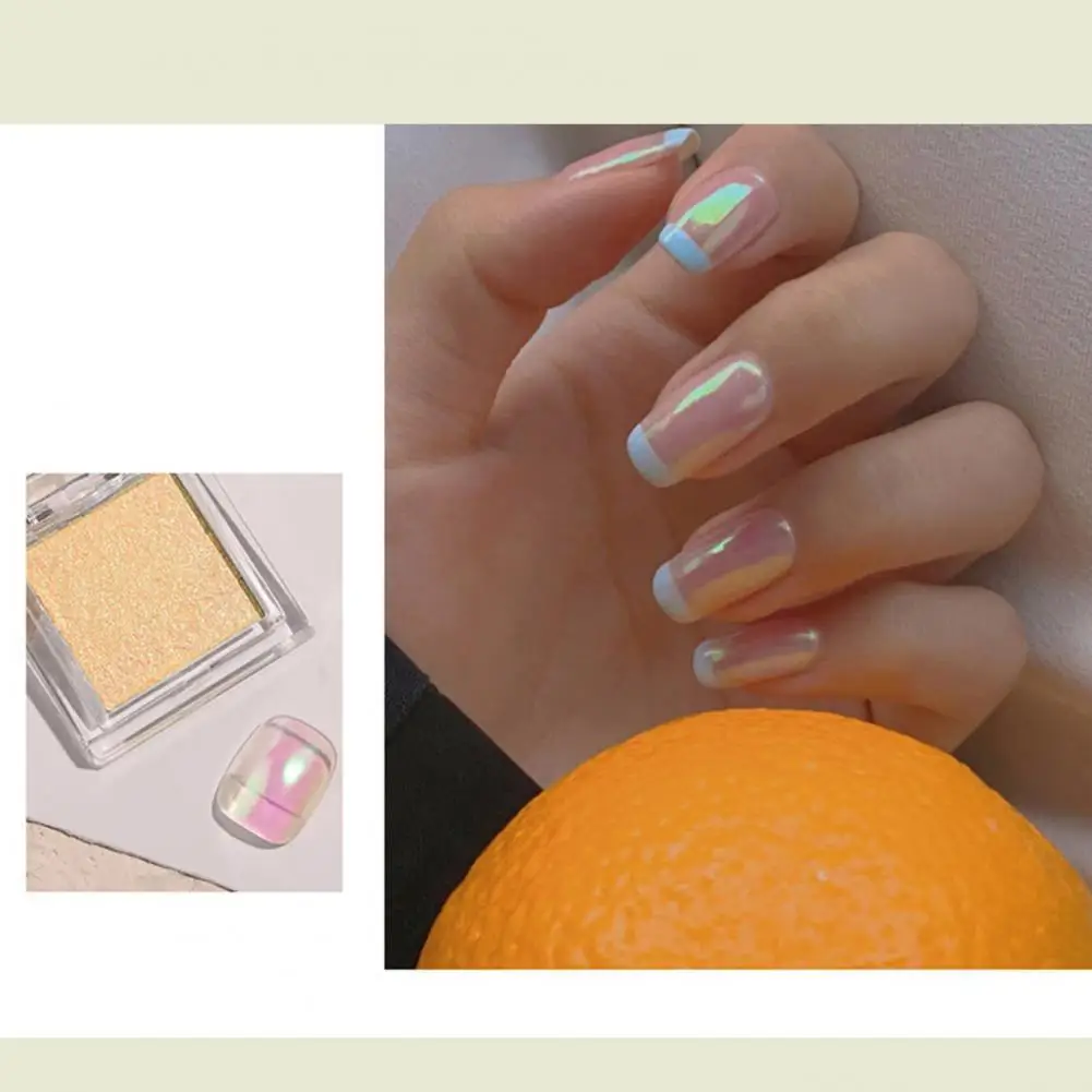 

Nail Powder Mirror Effect High Saturation Solid Shape Auroras Nail Chrome Glitter Pigment for Manicure