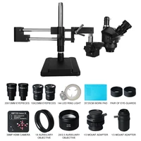 3 5x 100x double boom zoom simul focal trinocular stereo microscope 38mp usb smd industrial camera for phone pcb repair