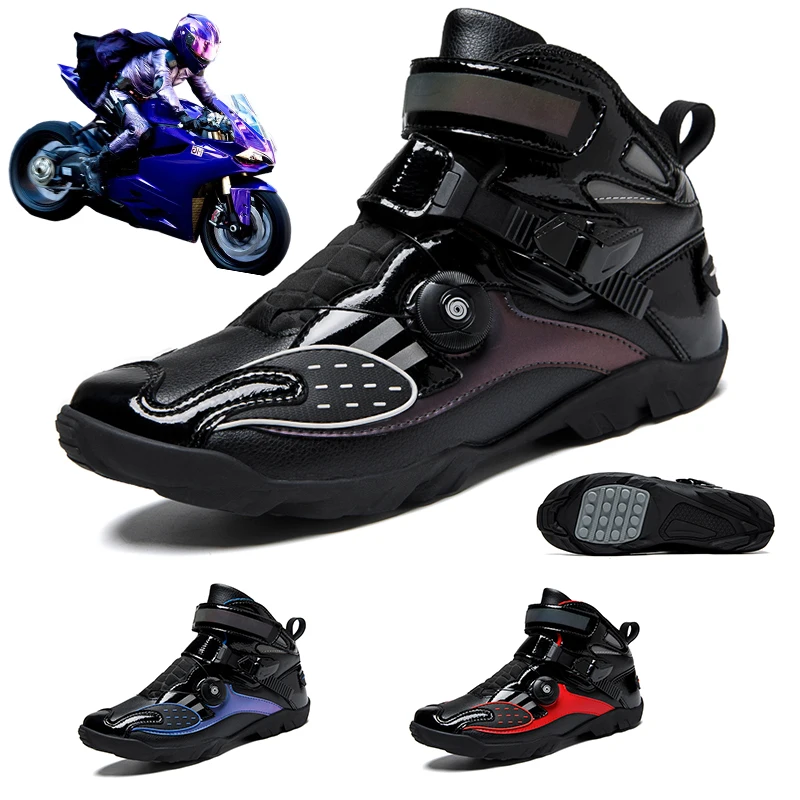 

Motorcycle Shoes Men's Outdoor Non-Slip Professional Racing Riding Boots Street Fashion Travel Shoes Off-Road Motorcycle Shoes