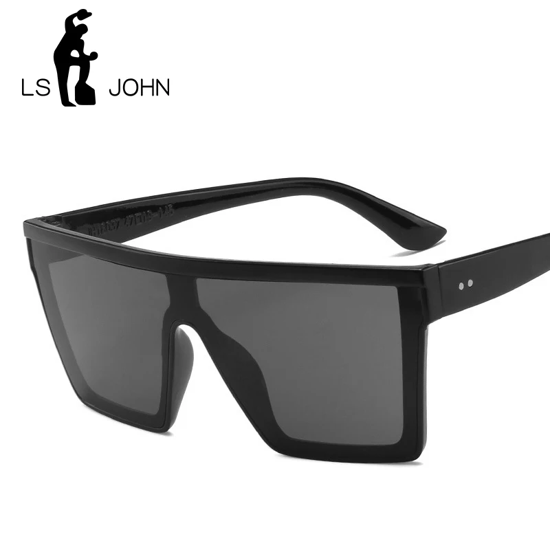 Женские солнцезащитные очки большого размера LS JOHN винтажные квадратные в стиле