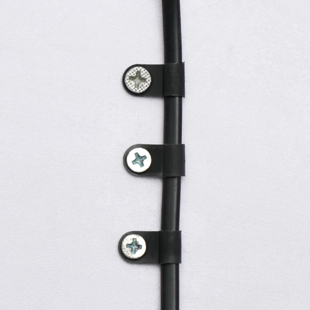 Пластиковые P зажимы 100 шт. черные крепежи для шланга прочный R образный