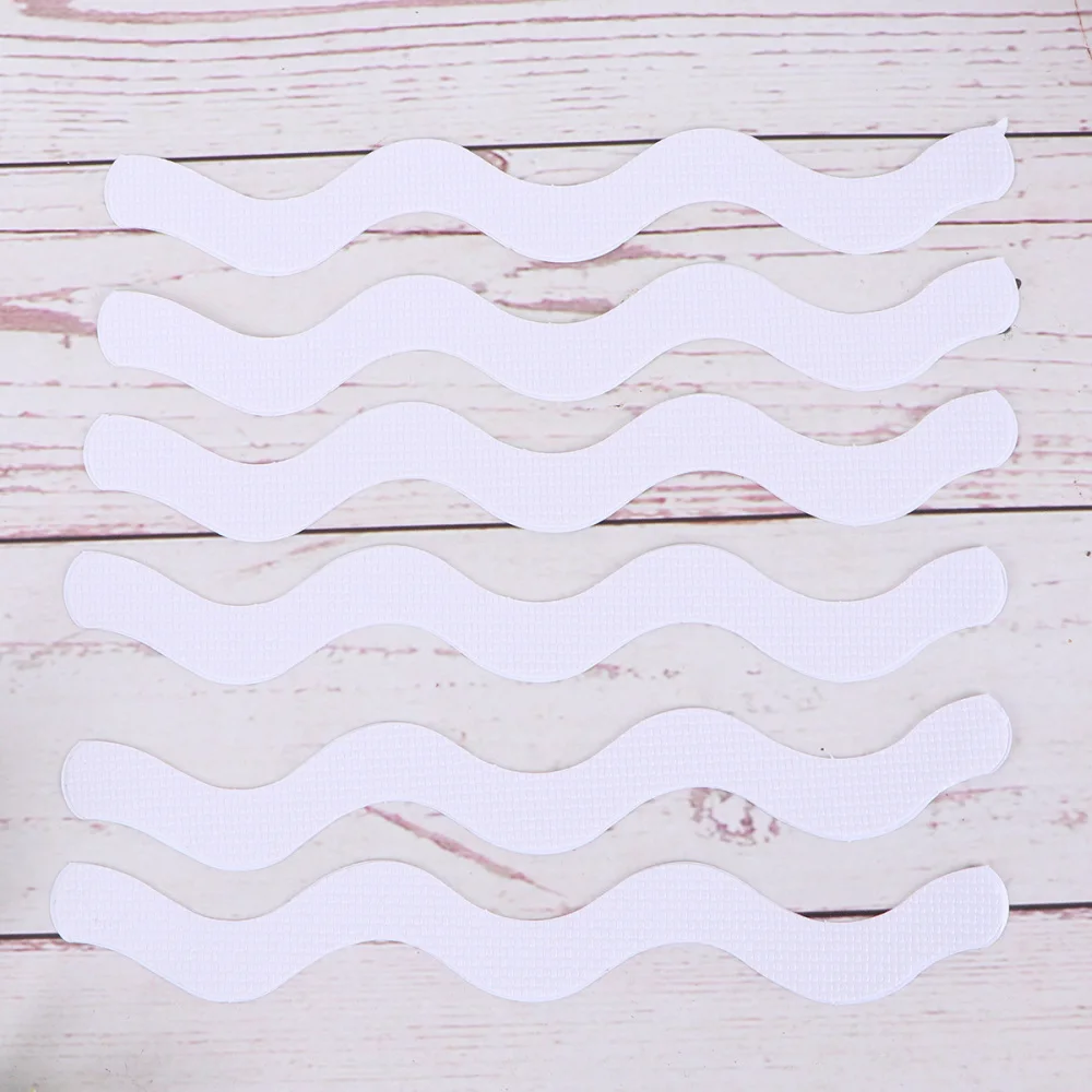 

12pcs Adhesive Wavy Shape Bath Treads Non-Slip Bathtub Stickers Decals Safety Bath Shower Treads Traction to Tubs Showers Pools