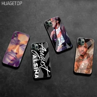 huagetop august alsina customer phone case tempered glass for iphone 11 pro xr xs max 8 x 7 6s 6 plus se 2020 case