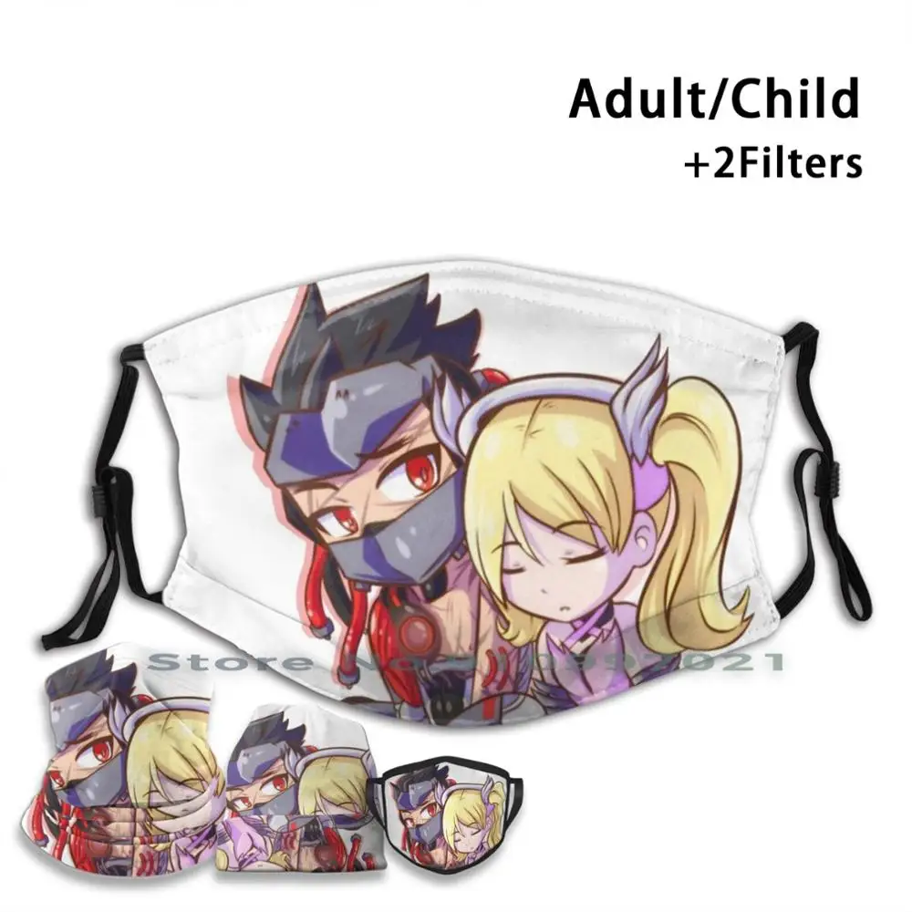 

Genji X милости Non-одноразовая маска для лица Pm2.5 фильтры для детей и взрослых Mercy поддерживает целители Гэндзи Мойра из мультфильма «Холодное с...