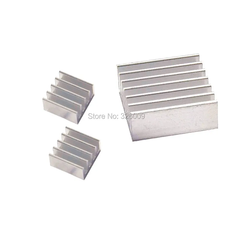 3 шт., 1 комплект, радиатор для Raspberry Pi Model B + 2, 14x14x6 мм, 11x11x5 мм, радиатор из экструдированного алюминия, IC чип, радиатор памяти VGA