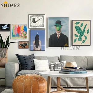 Rene Magritte эксклюзивный Комбинации из светильник класса люкс Винтаж серии печать холст картина плакат Настенная картина для домашнего декора