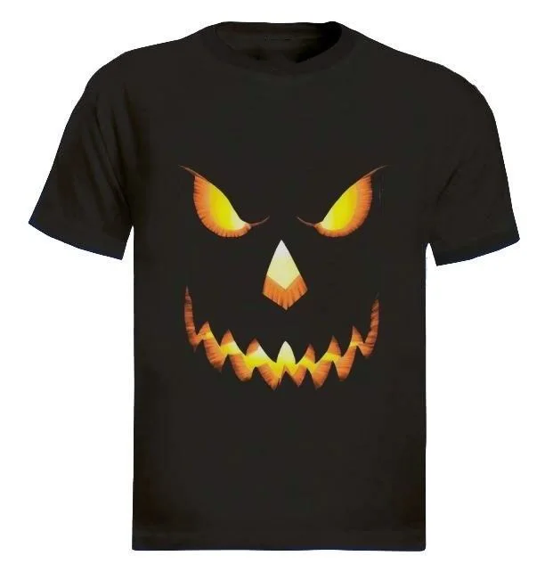 Хэллоуин Тыква футболка для мужчин страшное лицо Скелет взрослых легкий костюм
