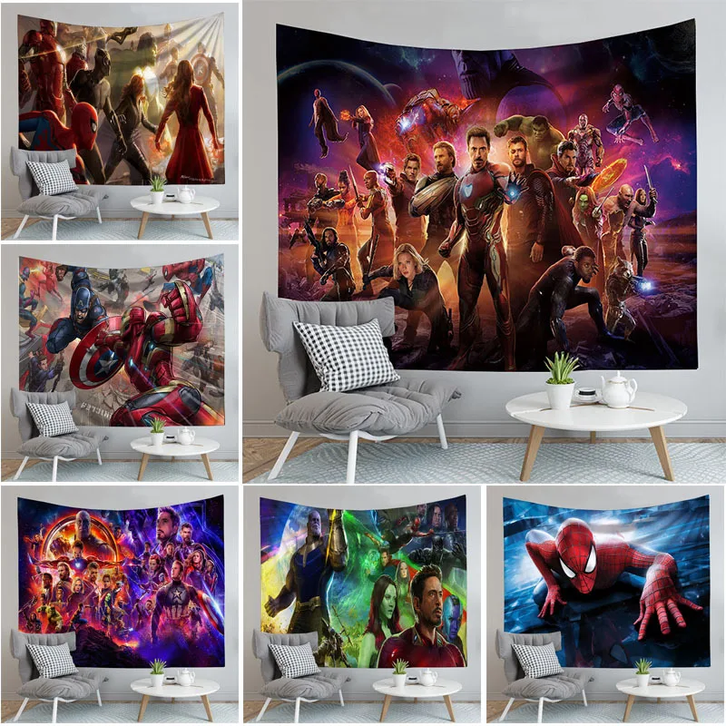 

Disney new hanging cloth tapestry custom Marvel series wall cloth room decoration cloth cartoon film and television