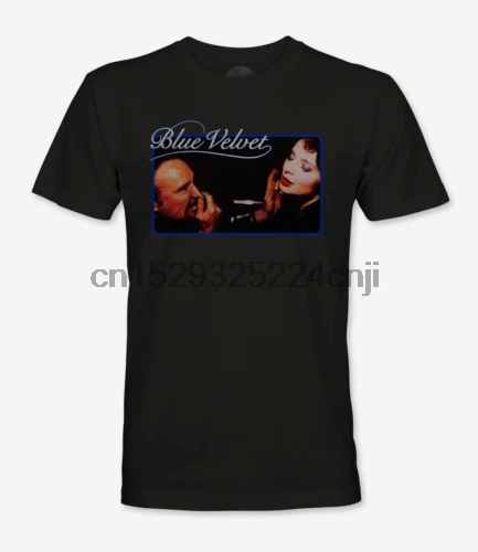 Синяя бархатная футболка Дэвид Линч [A89] |