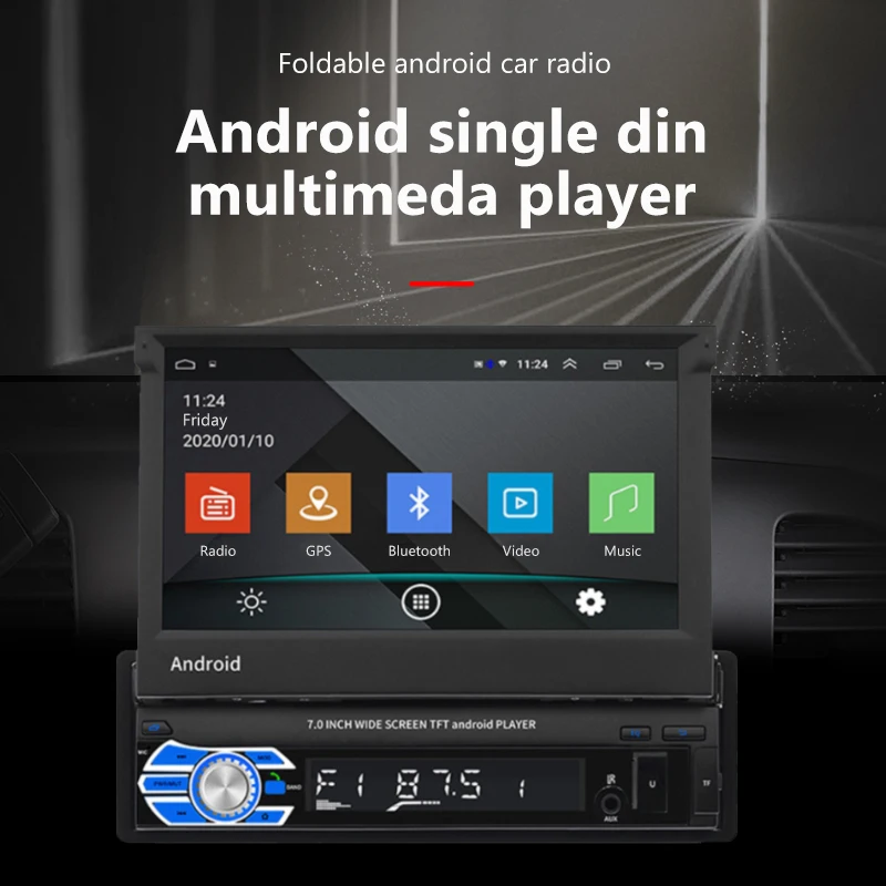 Автомагнитола 1 Din на Android 10 0 мультимедийный видеоплеер с GPS Wi Fi Bluetooth сенсорным