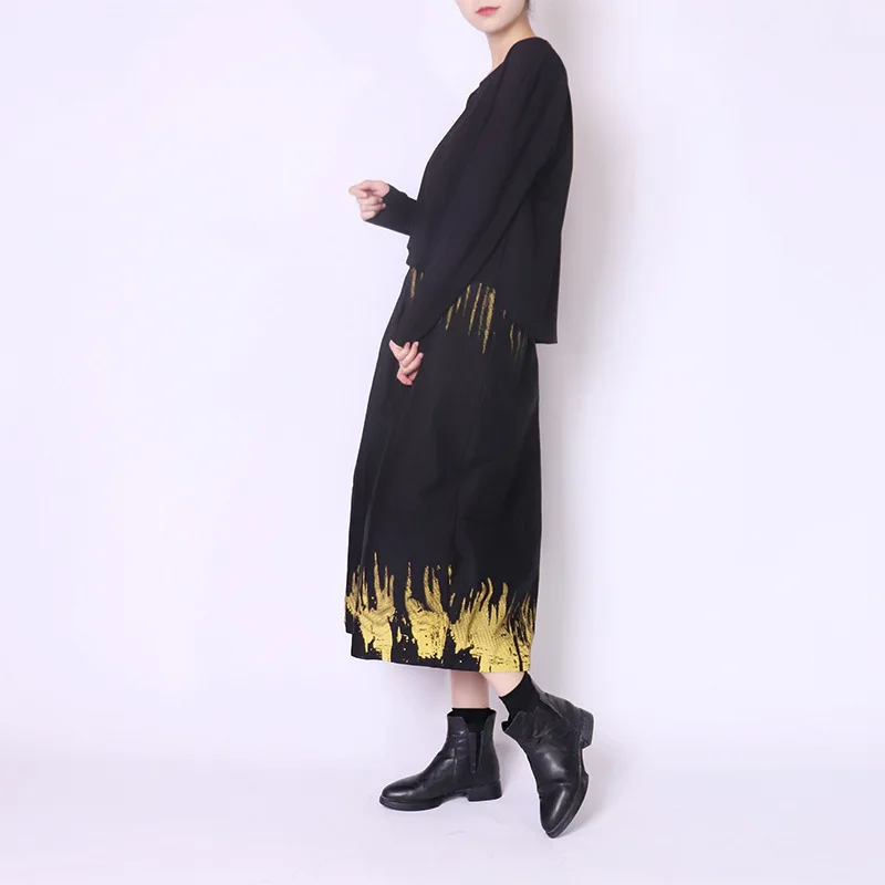 LANMREM женский костюм короткий круглый вырез сплошной цвет Топы и принт хит Высокая