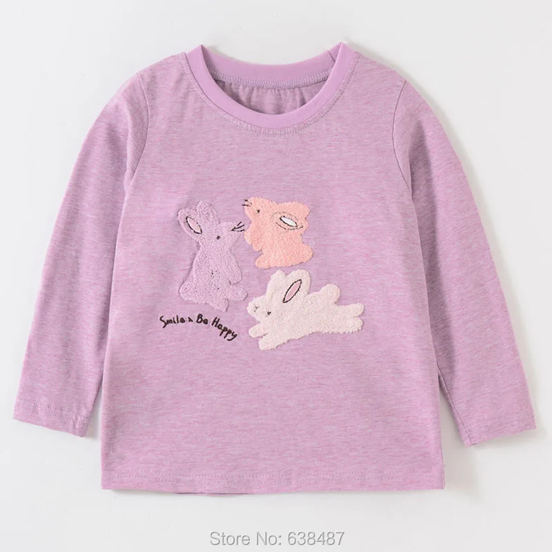 Combed Cotton 4589 Новинка года; брендовые качественные футболки для девочек Одежда для маленьких девочек из хлопка детская одежда с длинными рукавами Bebe; блузка Детские футболки для девочек - Цвет: Combed Cotton 4589