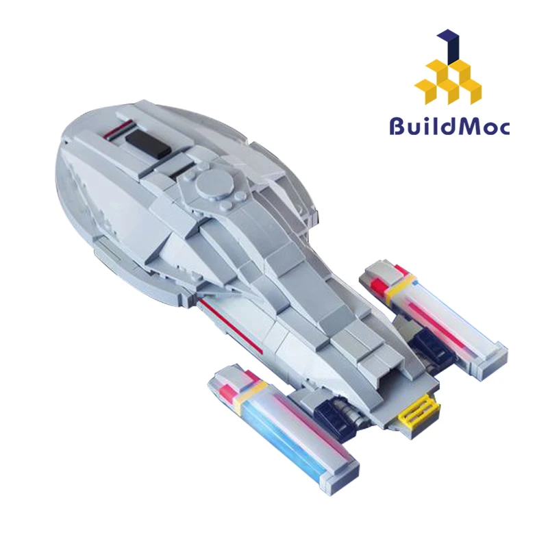 

Buildmoc фильм Звездная поездка USS Voyager боец 332 шт. модель MOC строительные блоки игрушки для детей DIY космический корабль игрушка Детские подарки