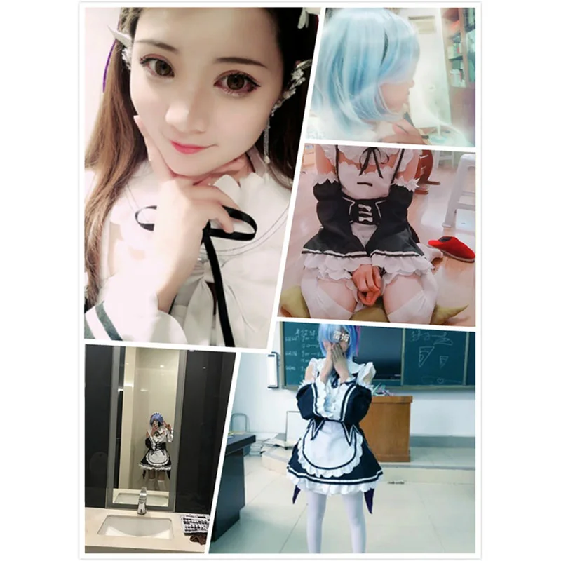ОЗУ/Рем Косплей Re:zero Kara Hajimeru Isekai Seikatsu Re Life In a Different World Kawaii Sister костюм горничной
