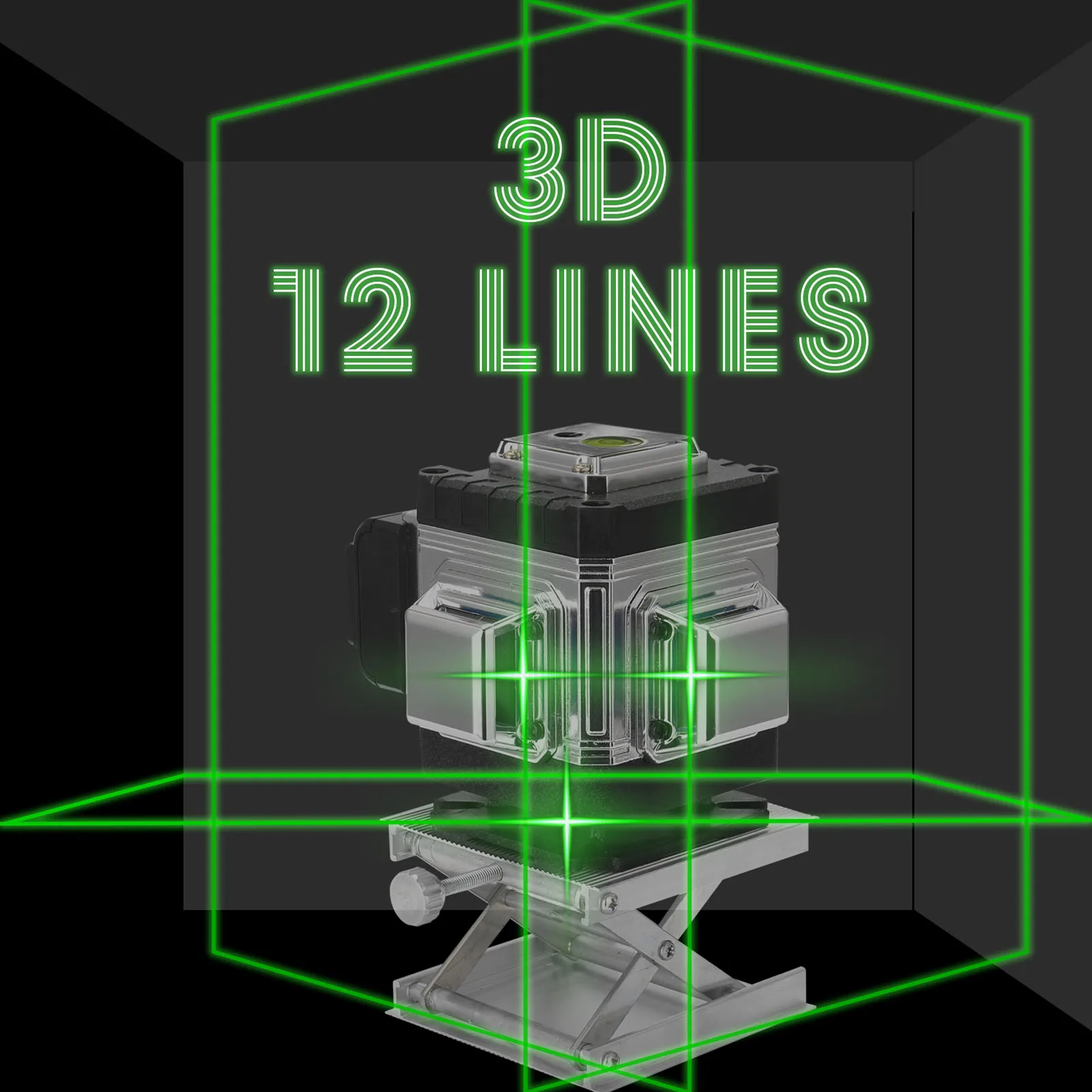 

Самонивелирующийся зеленый лазерный уровень, 12 линий, самонивелирующийся 3d-нивелир с вертикальными и горизонтальными линиями, со всенапра...