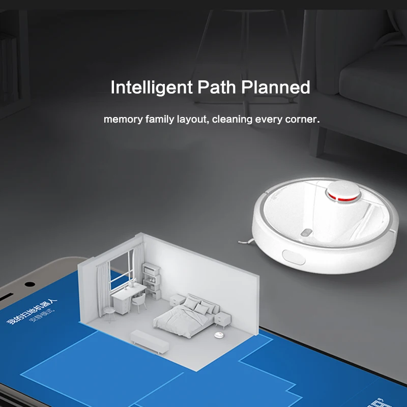 Робот-пылесос XIAOMI MI Robot Vacuum Cleaner для дома с функциями автоматическое подметание