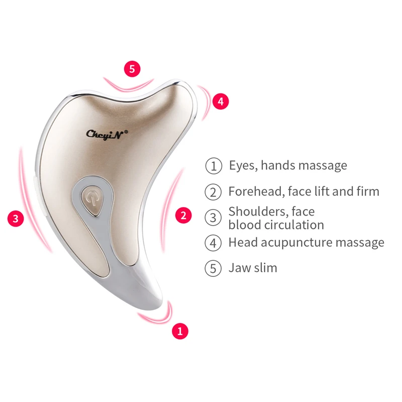 Электронный бриллиантовый массажер для лица и шеи вибрирующее удаление морщин