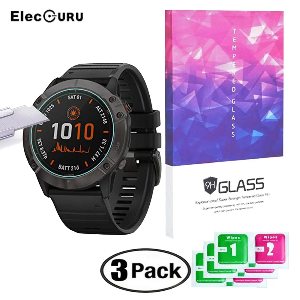 Garmin Fenix 6x Pro Защитная пленка для экрана из закаленного стекла 9H прозрачная