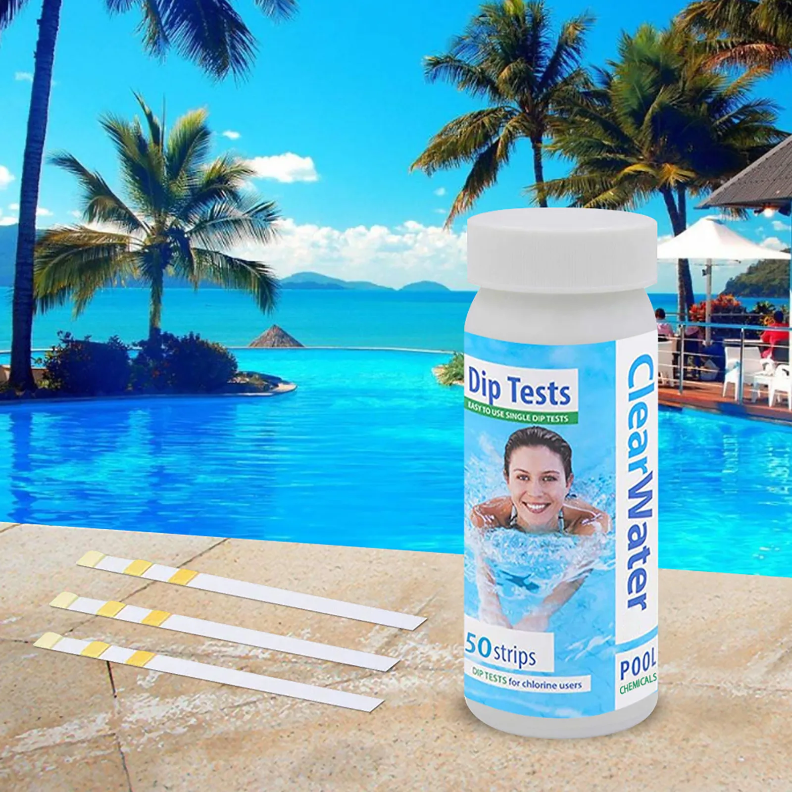 

Swimming Pool PH Test Paper Three-in-one Water Tattrates Test Paper Tester Pool Cleaner Accessories Summer Cleaning Tools