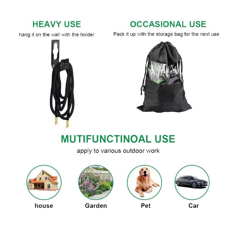 

Water gardening watering latex tube telescopic water pipe high-pressure expandable garden hose