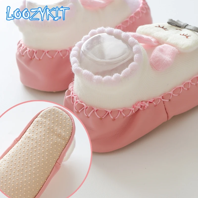 

New Baby Indoor Sock Shoes Newborn Baby Toddler Baby Rubber First Walking Cute Non-slip Indoor Shoe