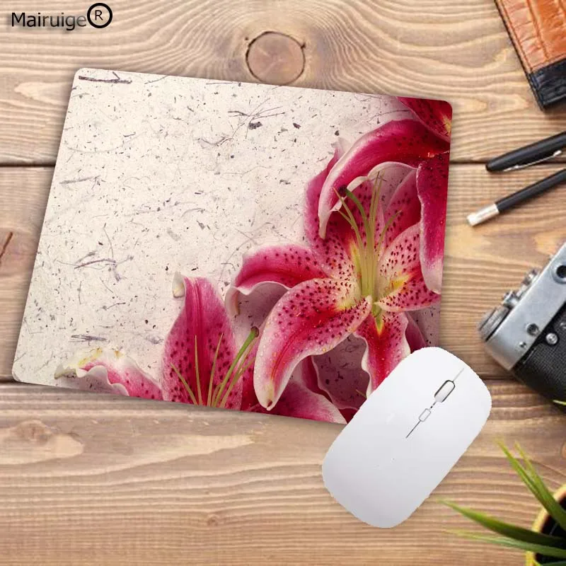 Mairuige летний лотос большой коврик для мыши PC Размер компьютерной площадки 18x22 см игровой большой коврик для мыши продвижение - Цвет: 22X18CM